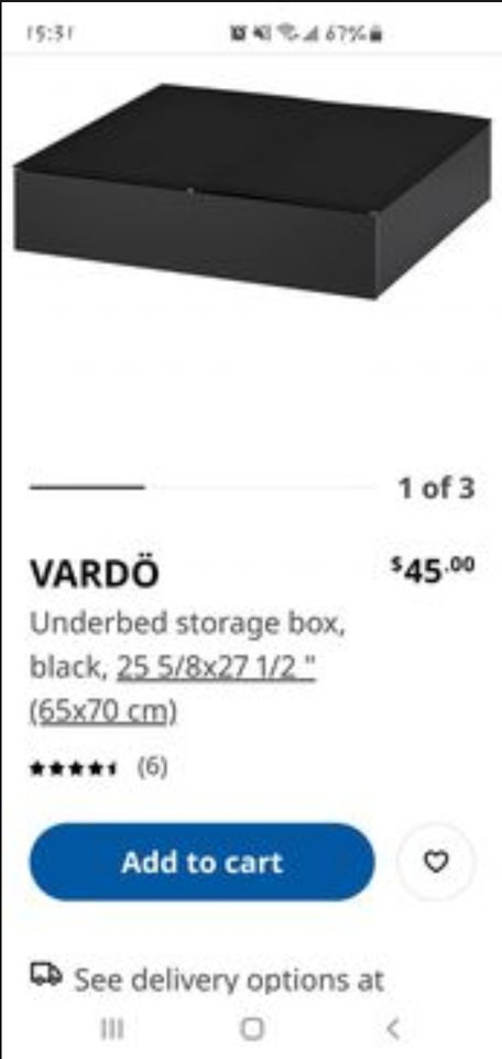 Ikea - Vardo Underbed Storage Box w/ Wheels - photo 2