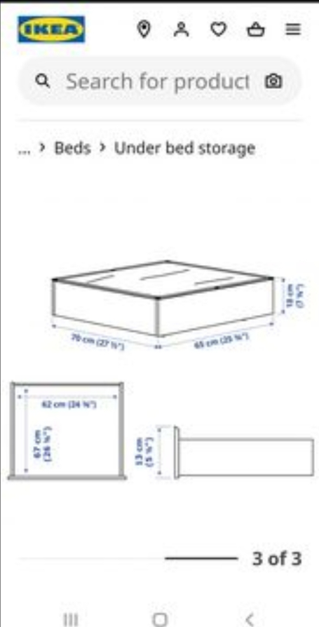 Ikea - Vardo Underbed Storage Box w/ Wheels - photo 3