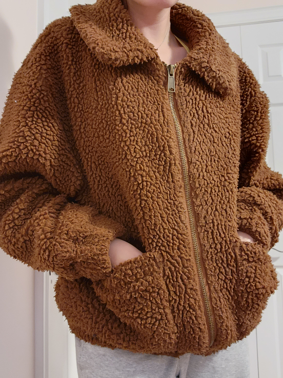 Garage® brown teddy pixie jacket image indicator(4)