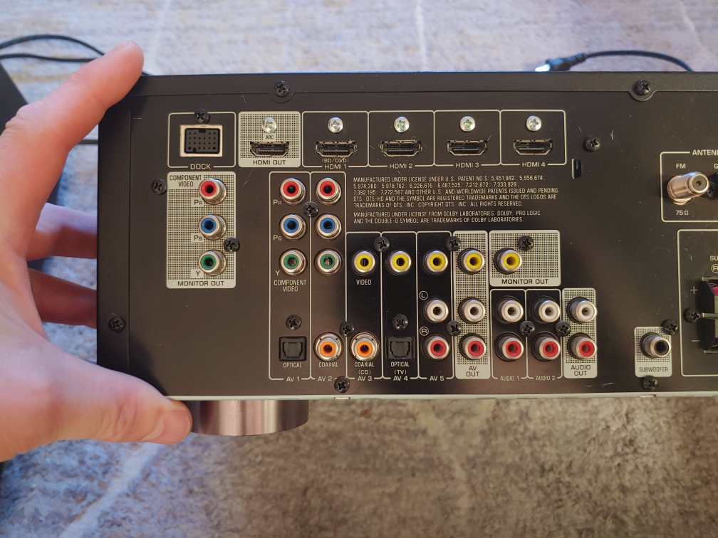 Yamaha RX V371 HDMI receiver and 5.1 speaker set up image indicator(4)