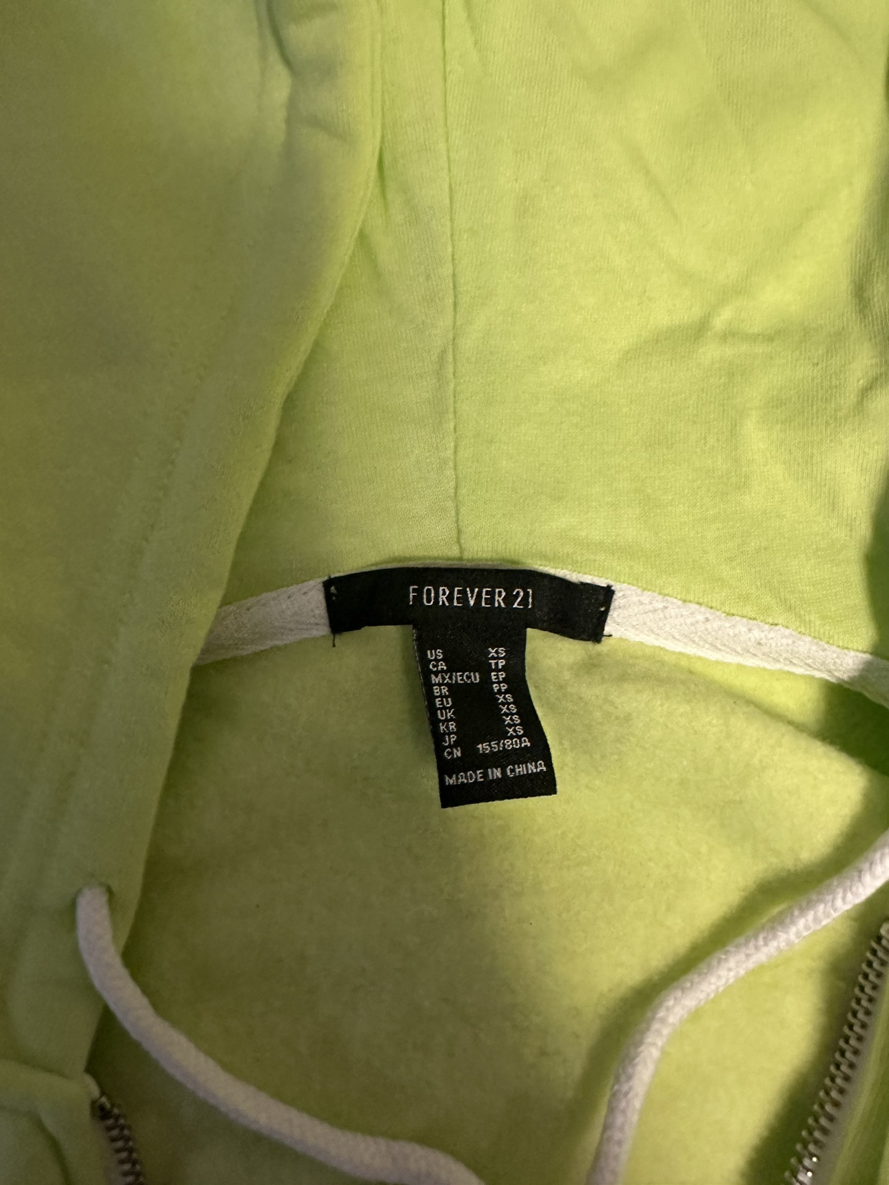 Lime Green Crop Hoodie - photo 2
