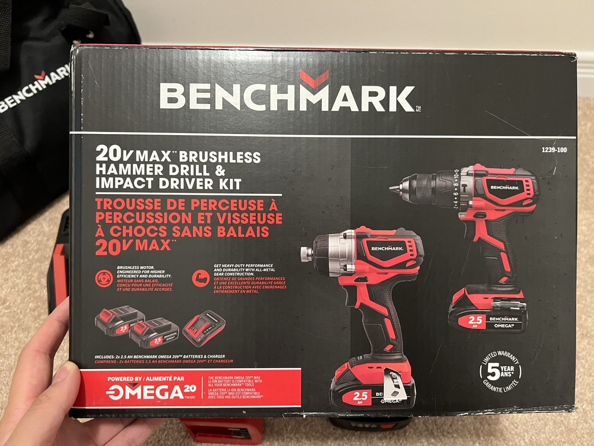 40% off BRAND NEW Benchmark Drill/Hammer/Impact Driver Combo Kit - photo 2