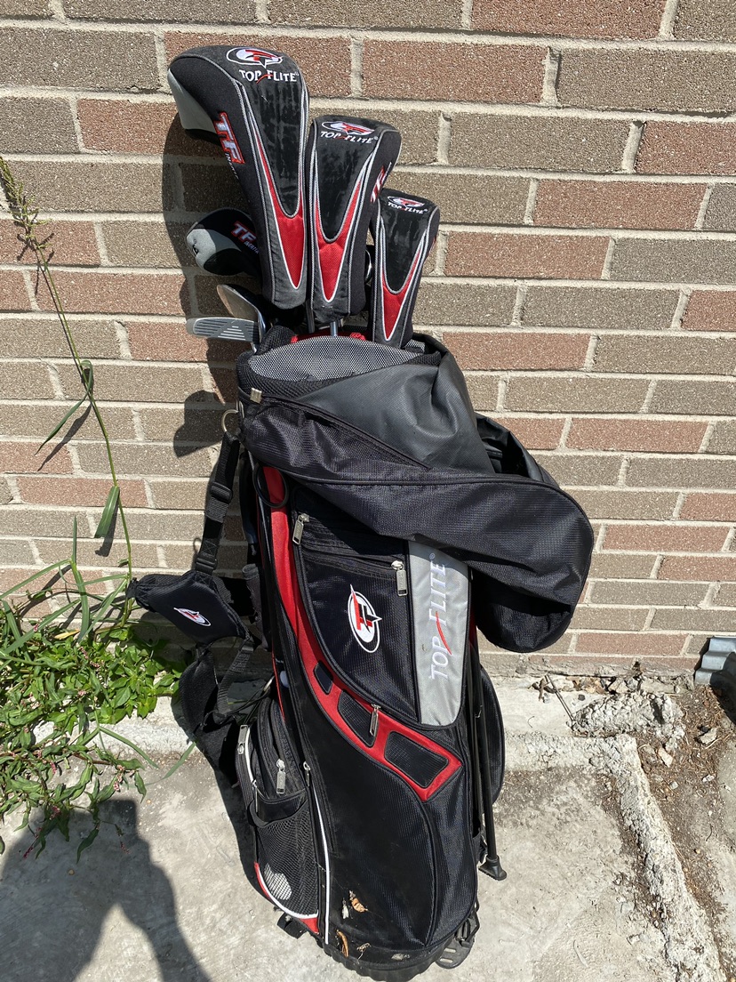 Golf bag and clubs