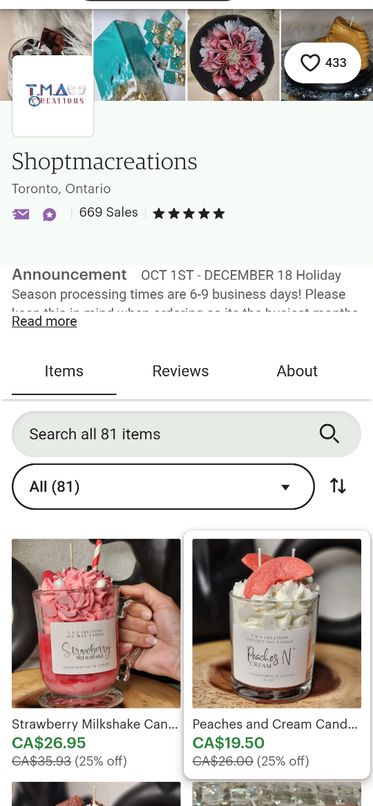 Brand new Handmade vanilla pumpkin soy wax candle 11.5oz image indicator(6)