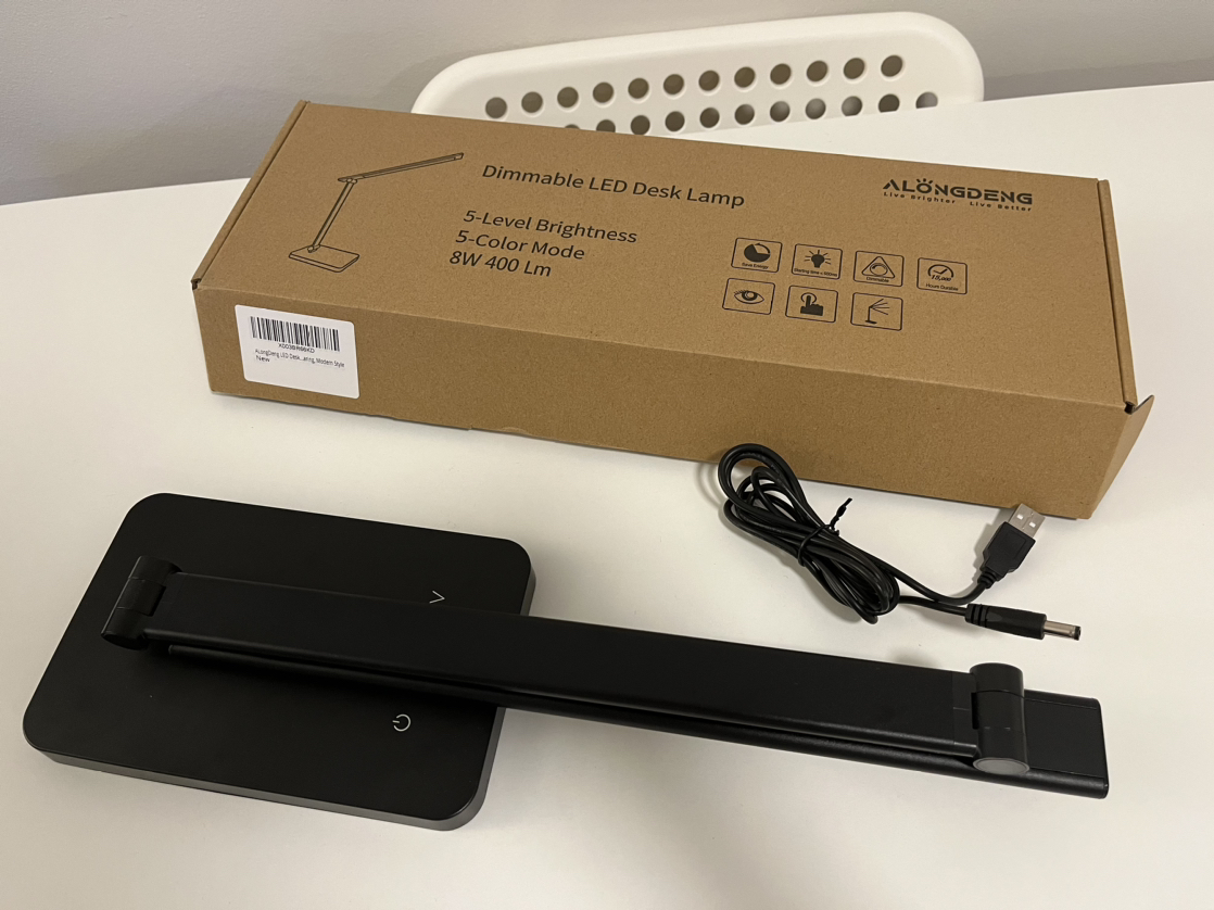 New Dimmable LED Desk Lamp with USB charging port image indicator(2)