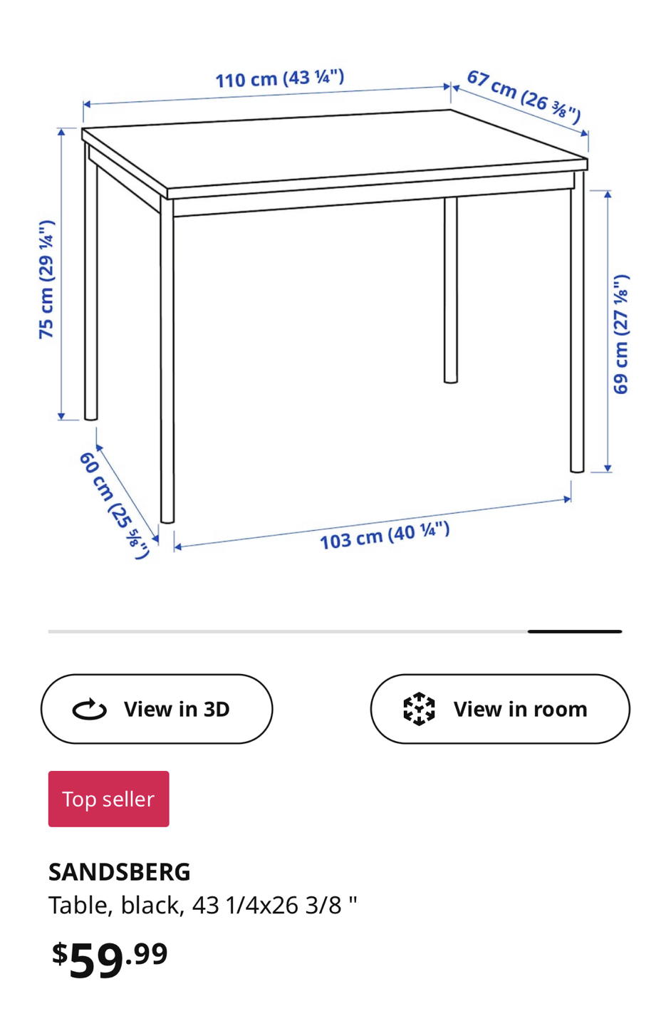 IKEA Black Table & Chairs - photo 5