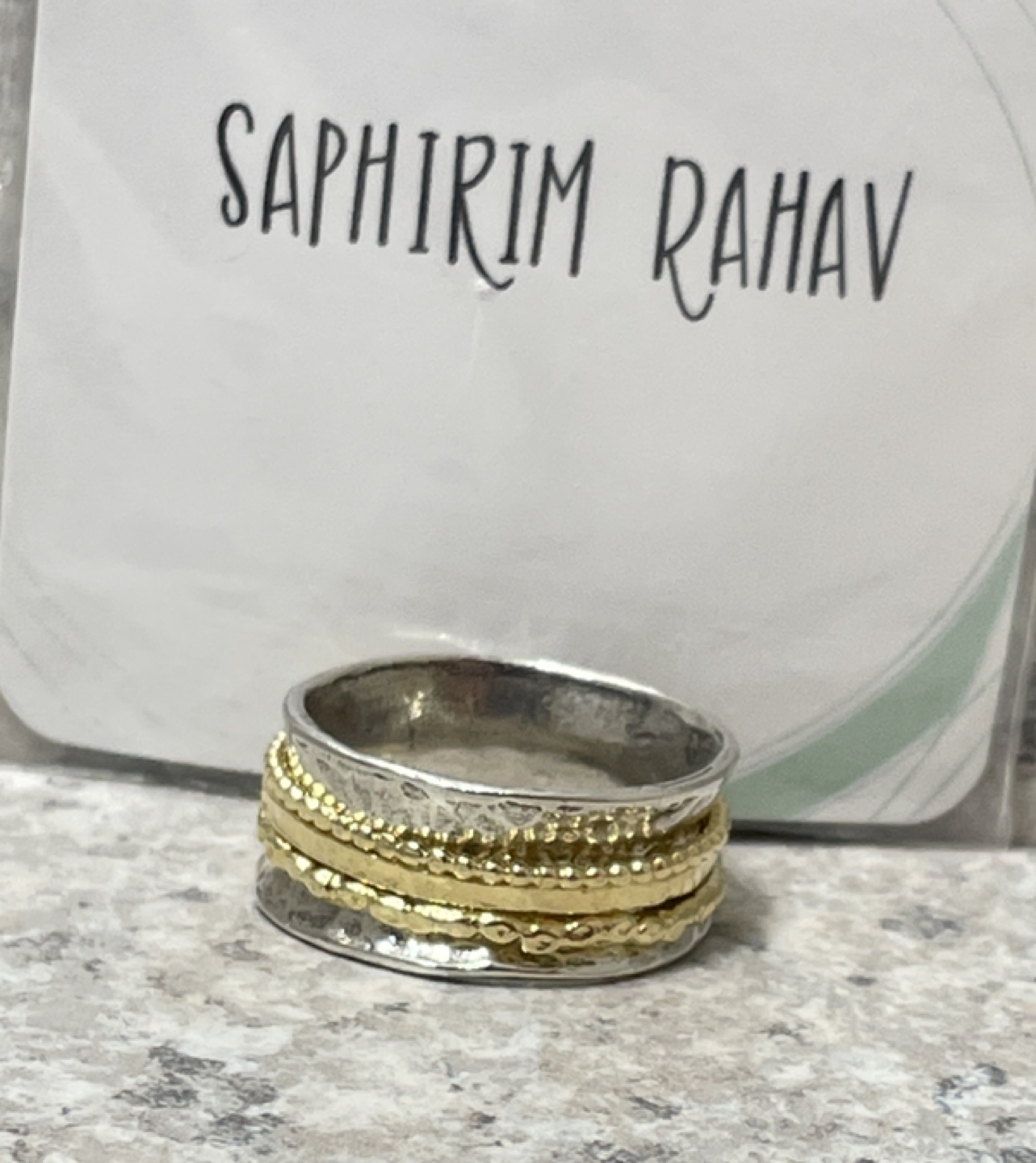925 sterling silver spinner/meditation ring