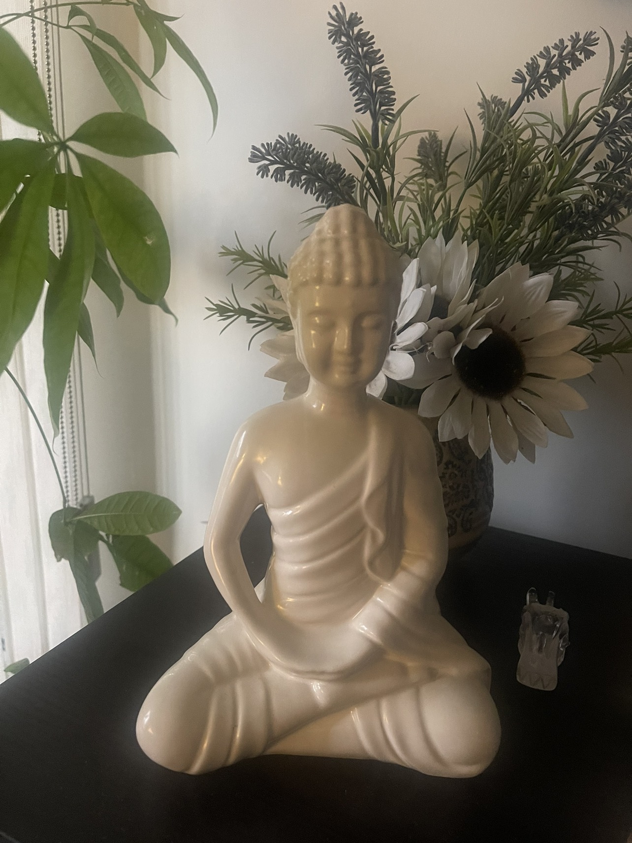 Buddha Statue 12” White thumbnail