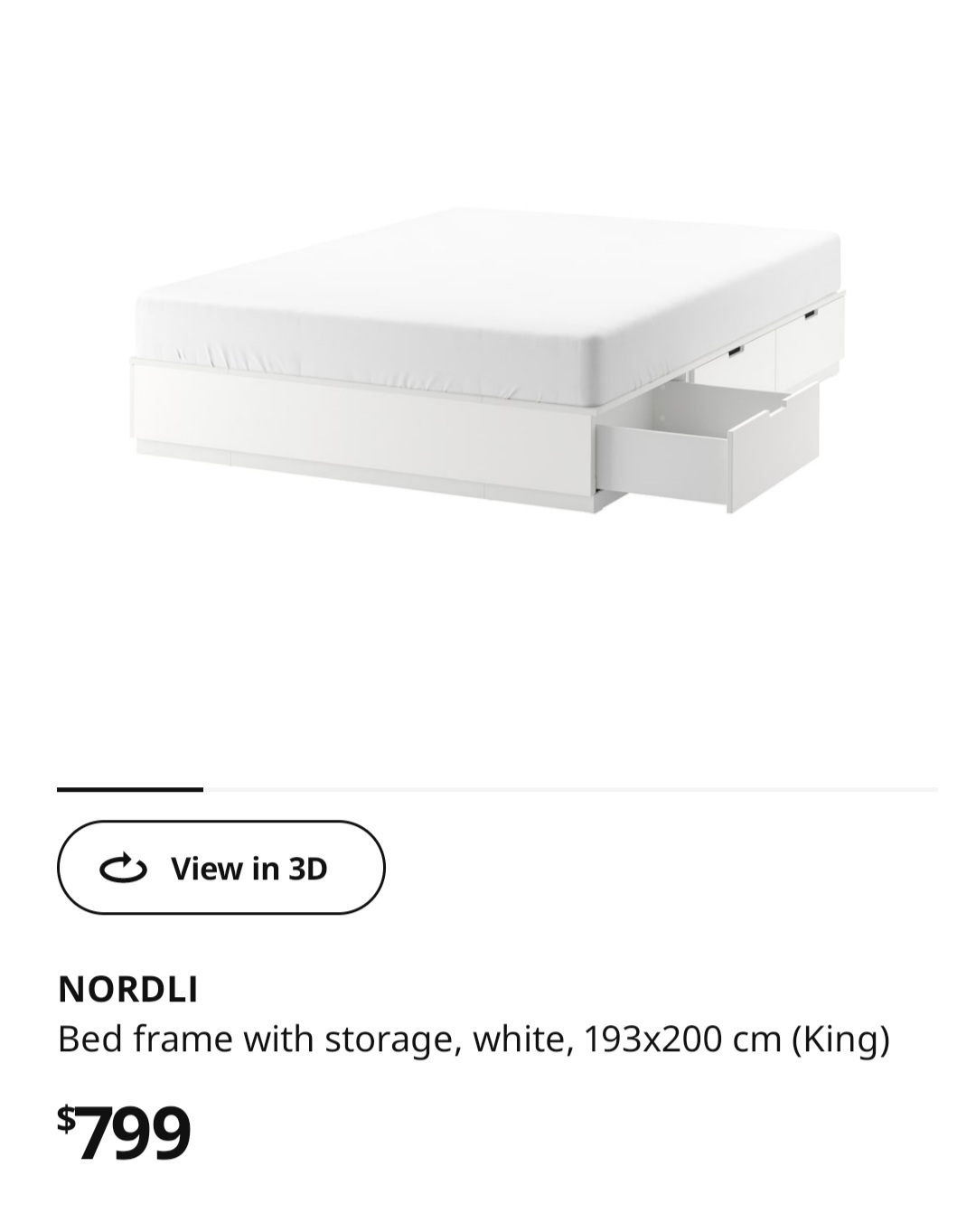 Gently used ikea Nordli queen or kind size bed - photo 2