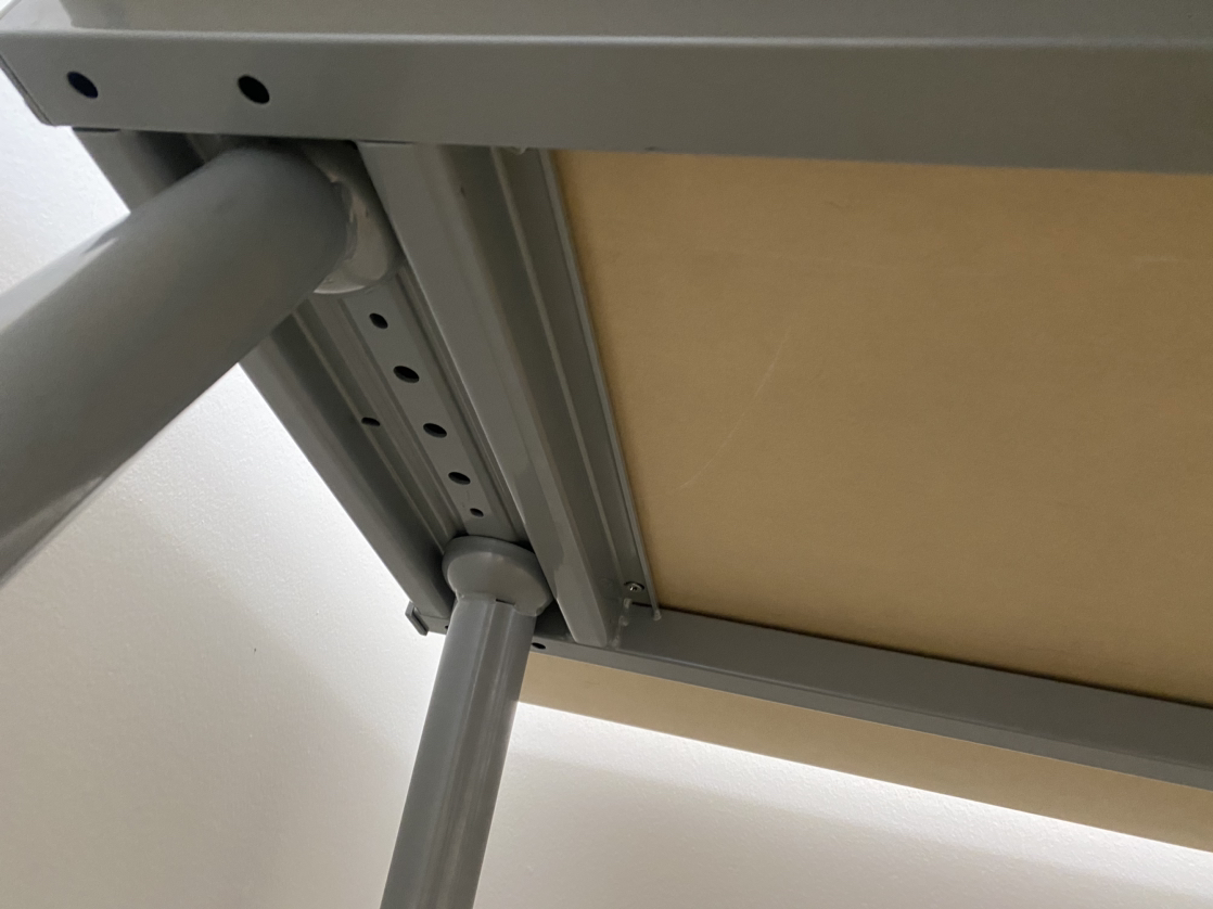 Large wood desk / table with adjustable legs - photo 3