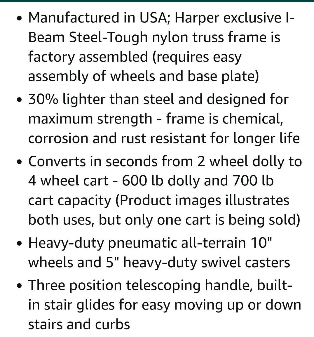 Heavy Duty 700 lb Capacity Convertible Hand Truck and Dolly - photo 5