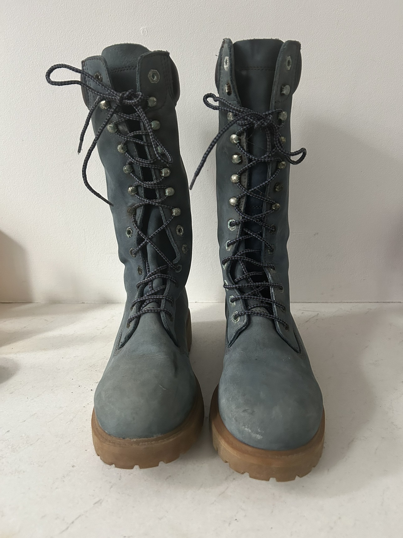 Blue suede Dockster  boots. Size 8 image indicator(2)