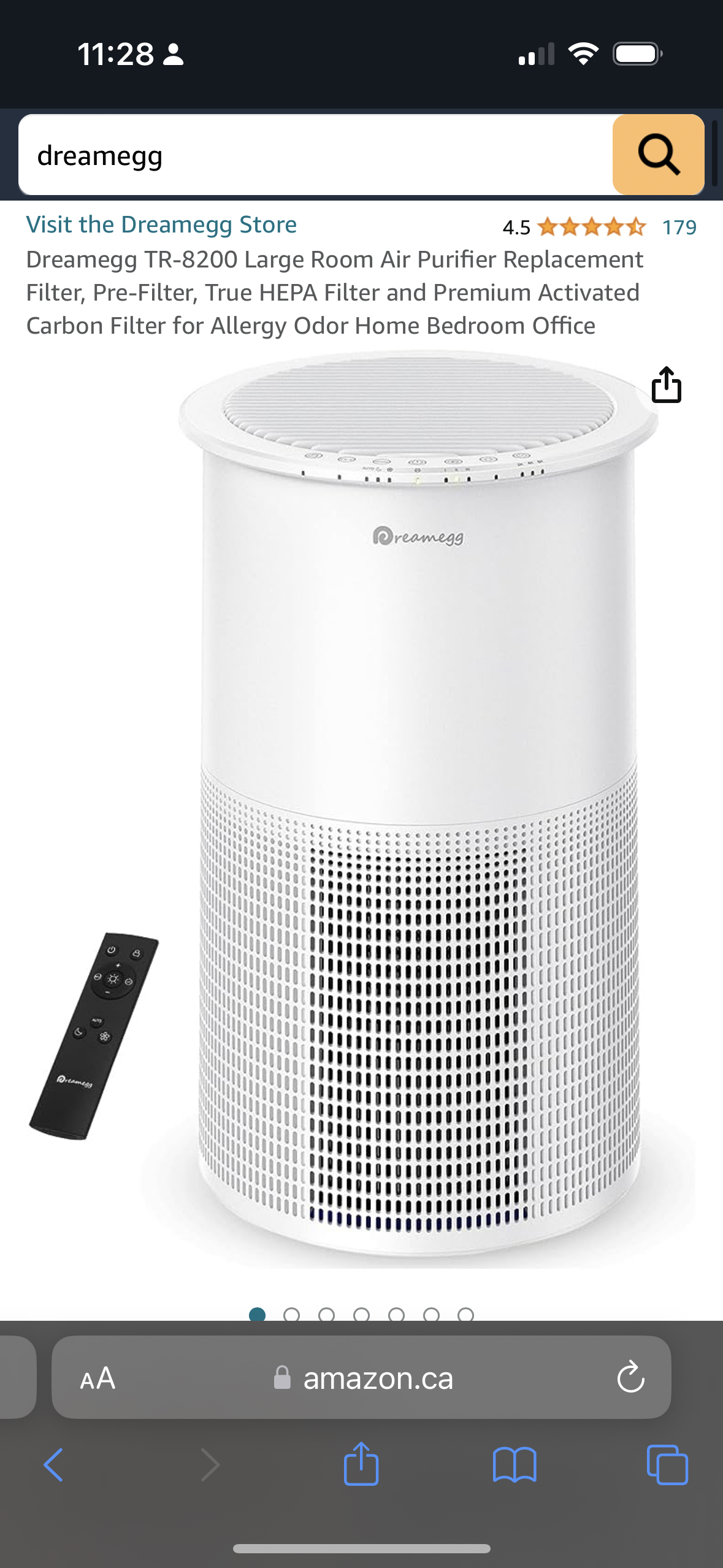 Dreamegg Air purifier + remote controller - photo 3