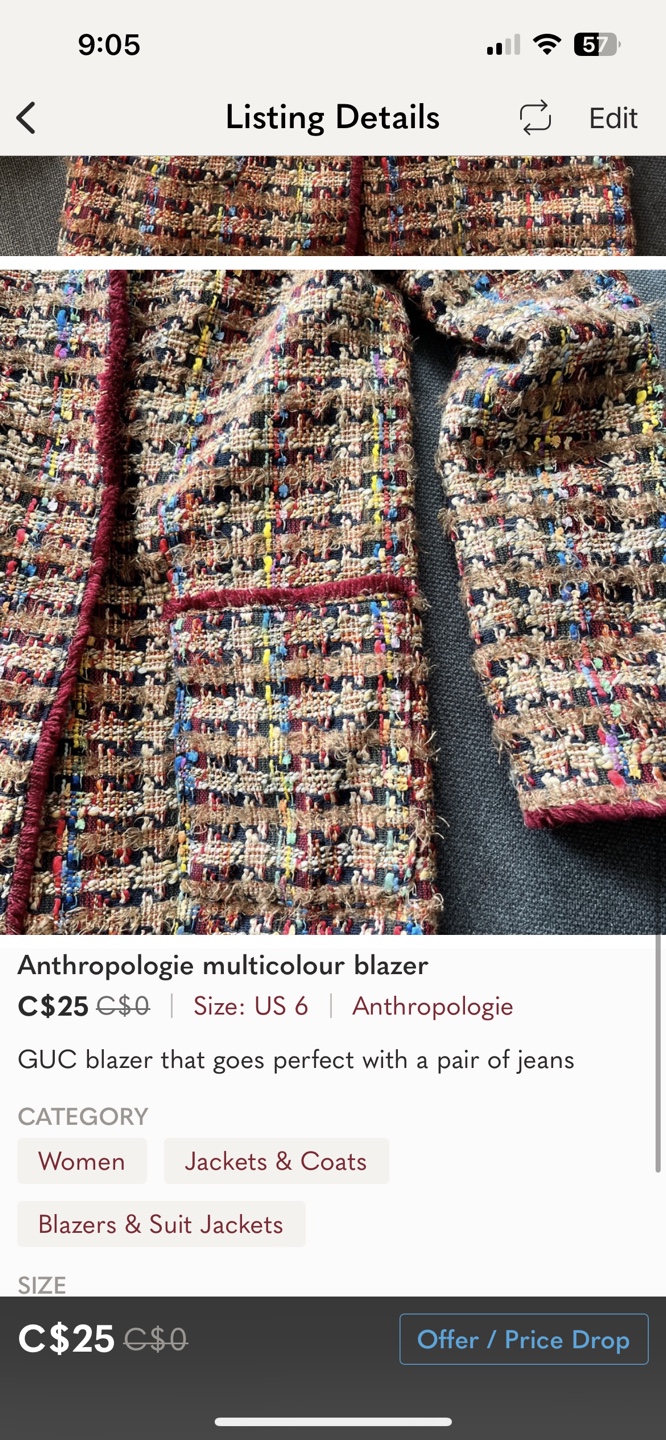 Anthropologie blazer thumbnail