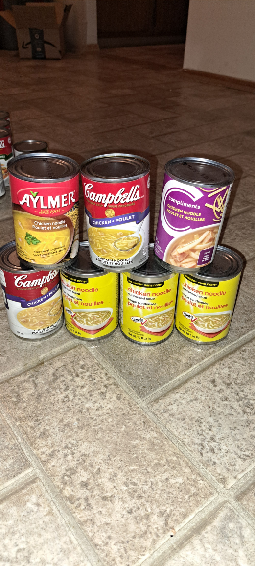 canned chicken noodle soup