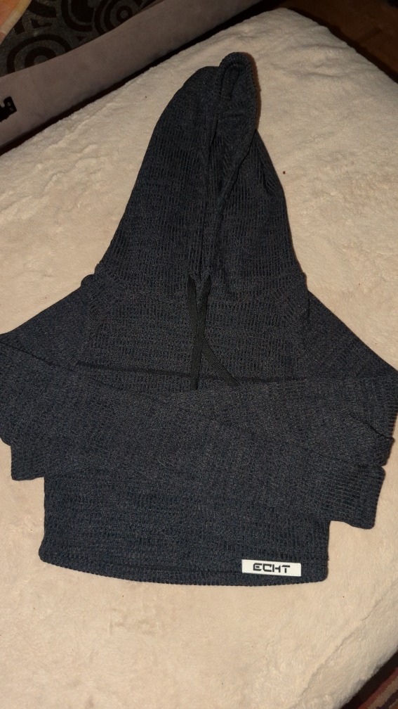 long sleeve cropped sweatshirt - photo 2