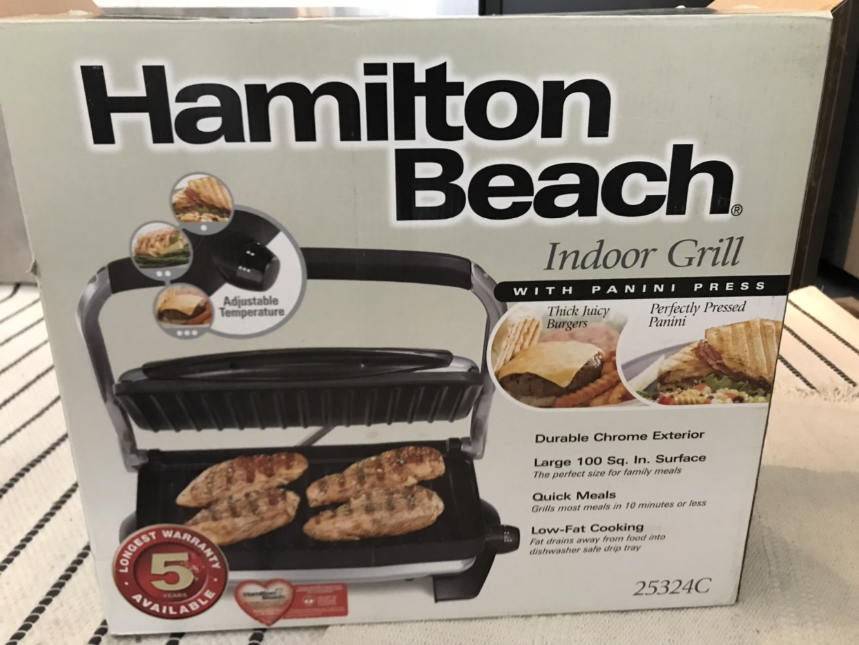 Hamilton Beach Indoor Grill with panini press
