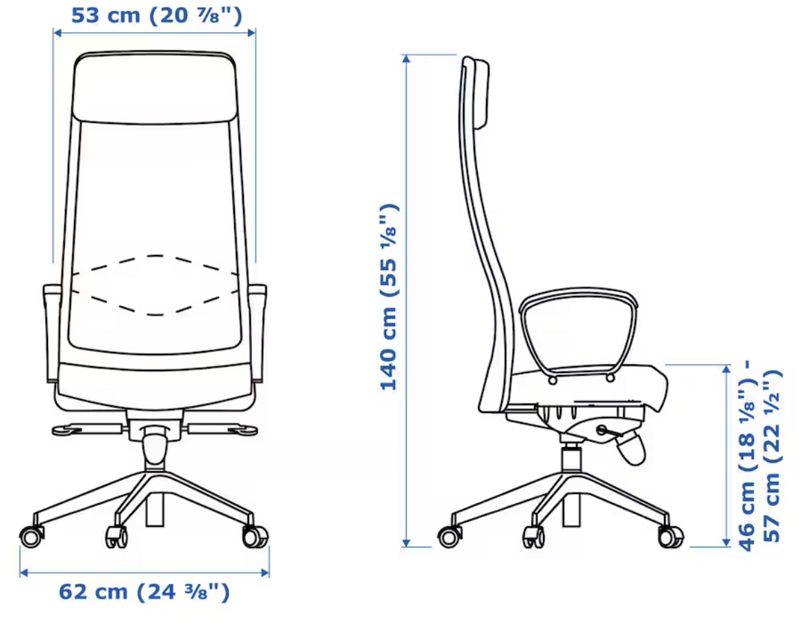 Ikea markus chair and small adjustable desk - photo 2