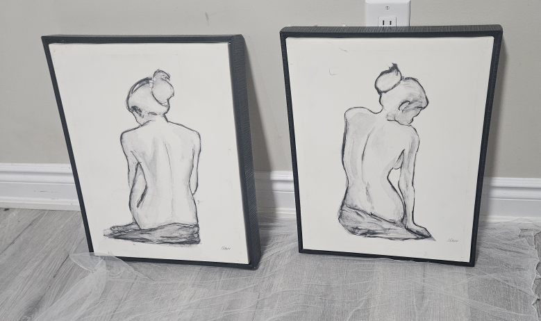 black and white minimalist wall art.