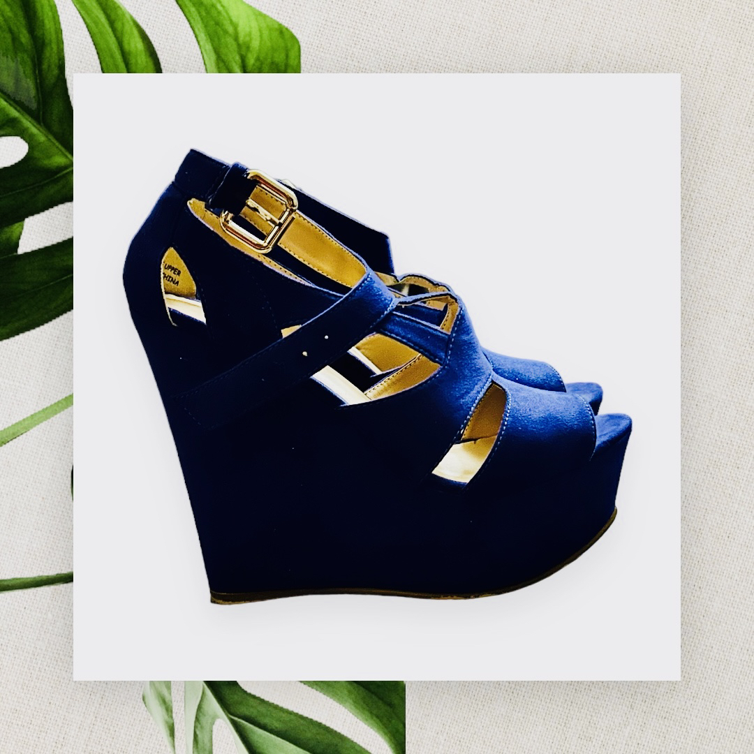 Blue wedge sandal image indicator(4)