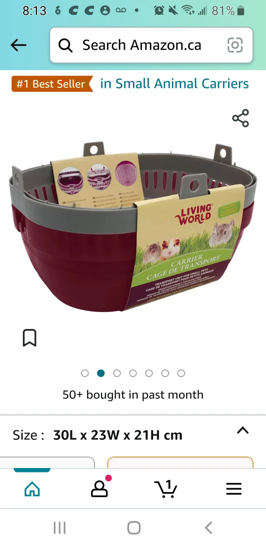 🐹 🐰 🐭 Portable Animal Pet Carrier image indicator(3)