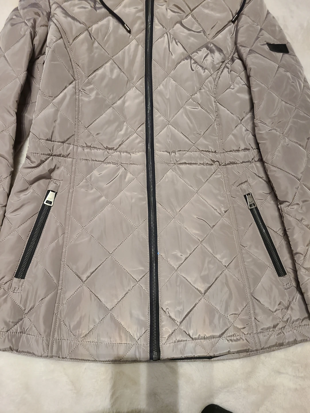 DKNY Quilted Zip-Up Jacket Size Small image indicator(5)