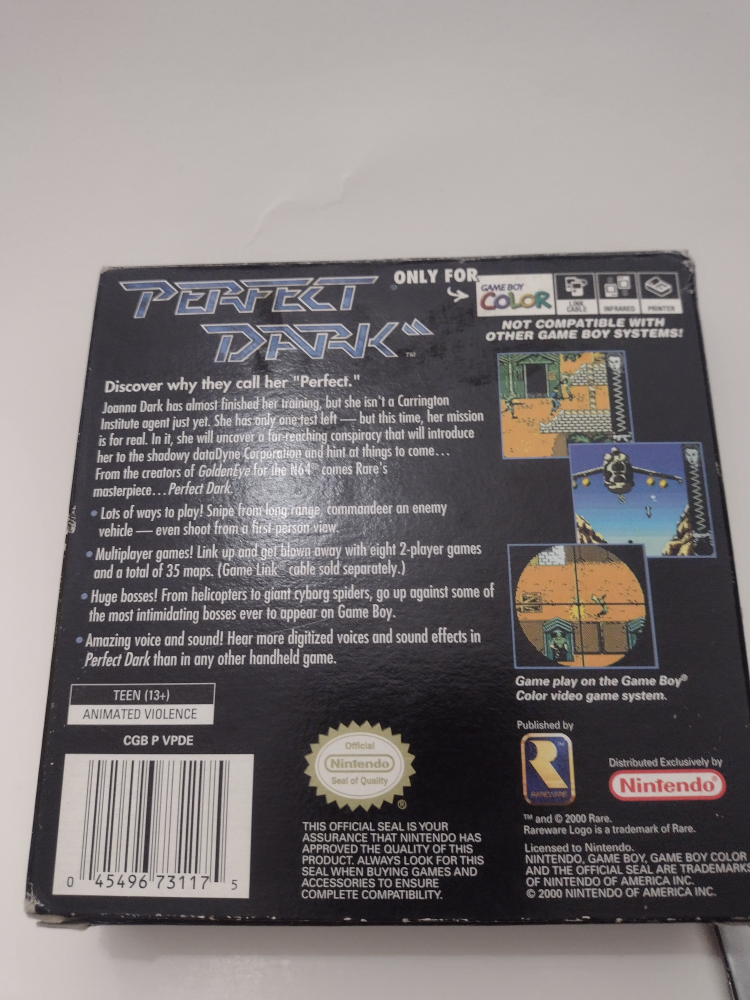 Rare Perfect Dark (Nintendo GBC, 2000) Preowned With Packaging image indicator(4)