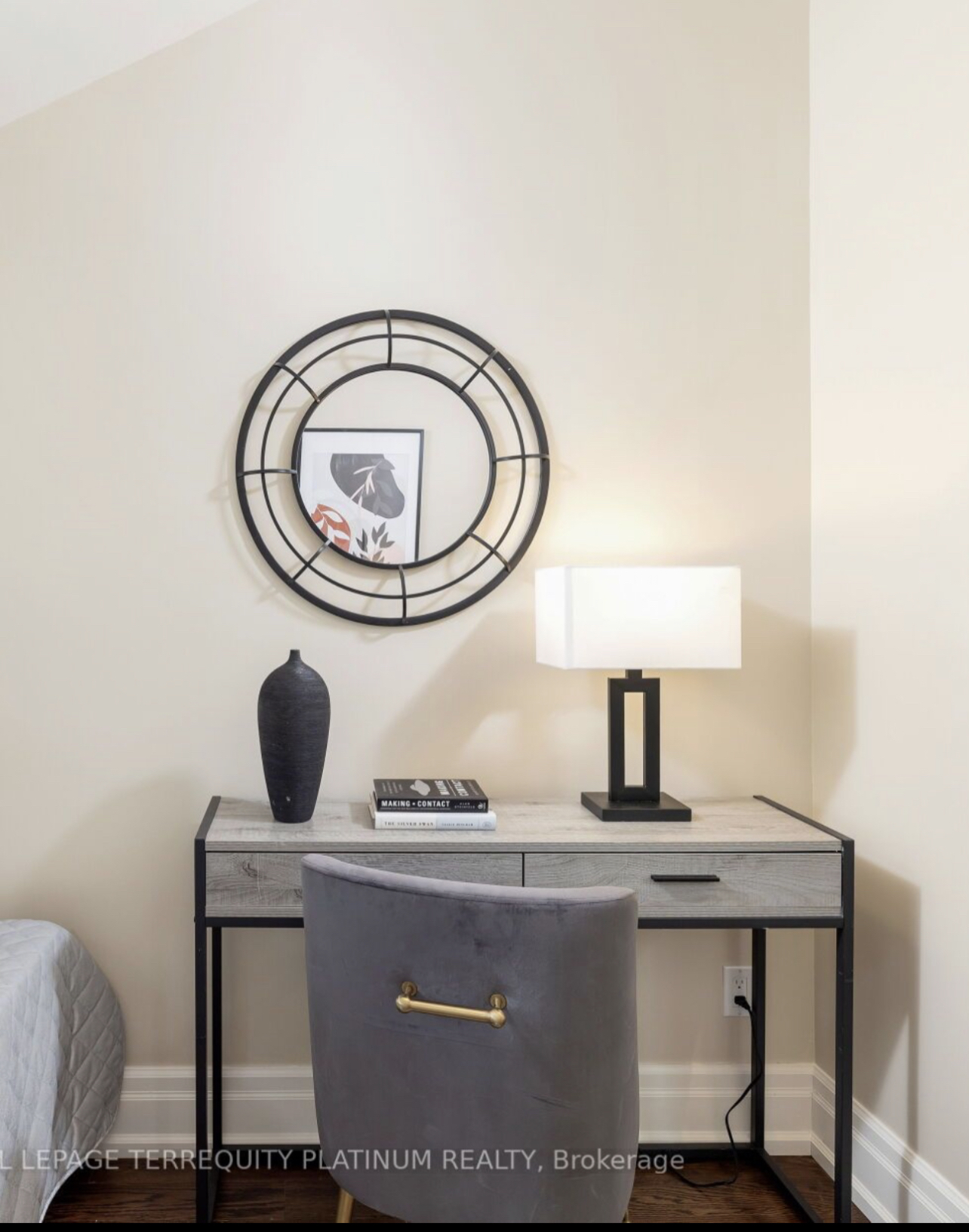 Side Table/ Desk/ Accent Grey Side Table - photo 2