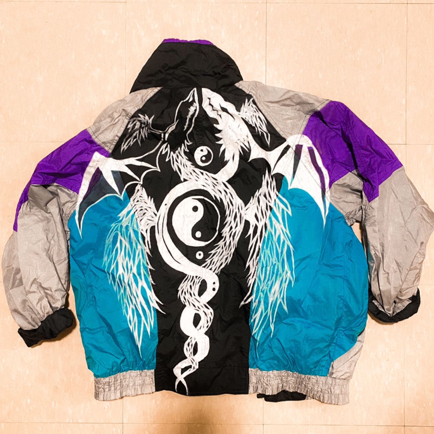 Grunge Dragon Handmade Jacket size M-L thumbnail