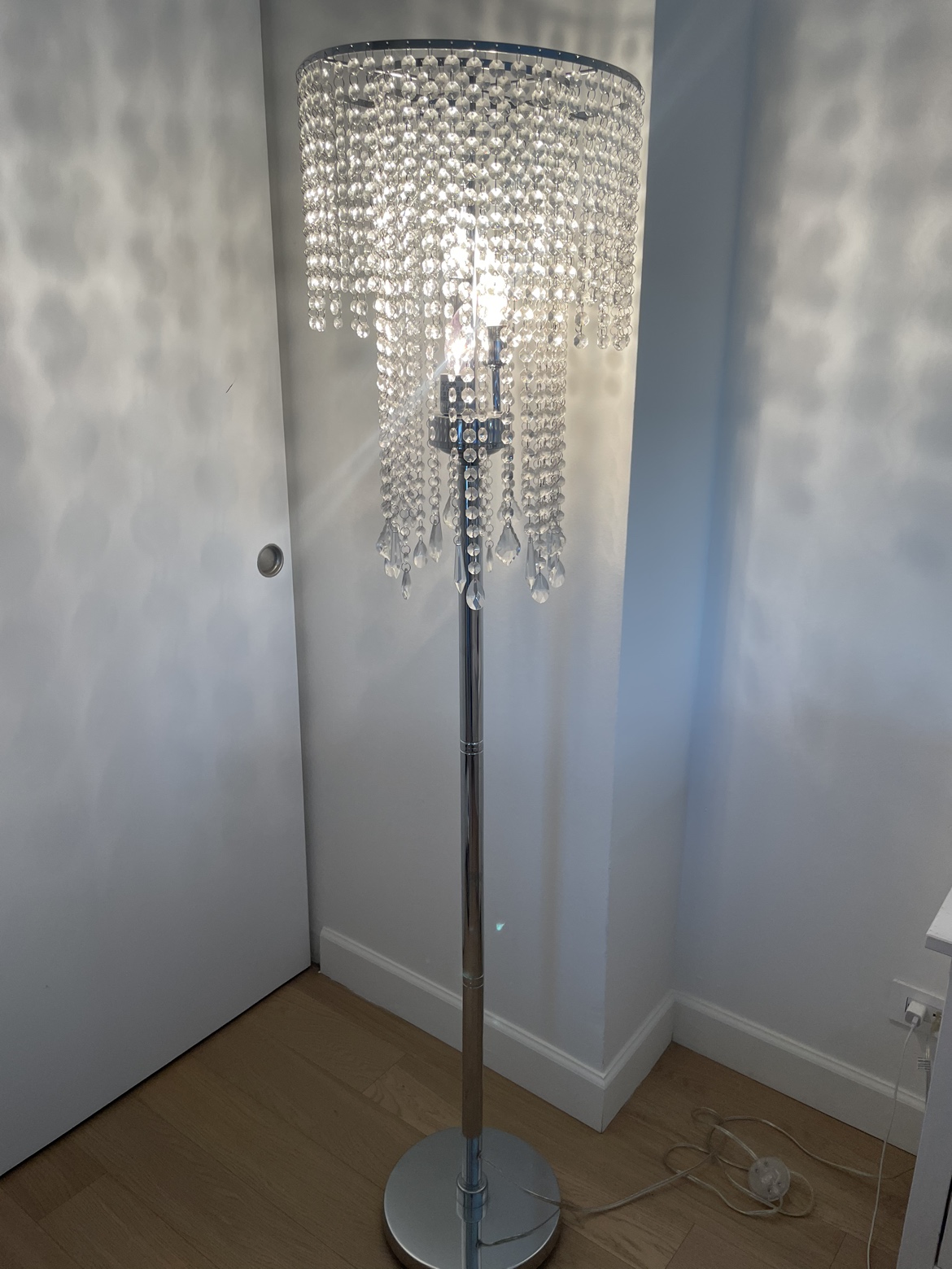 Glam crystal floor lamp