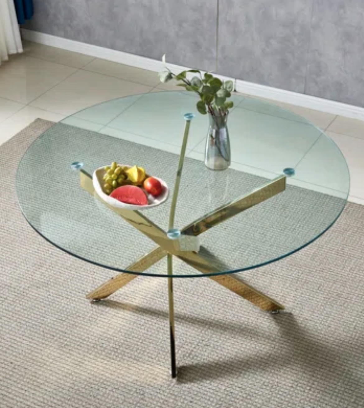 Round Glass dining table