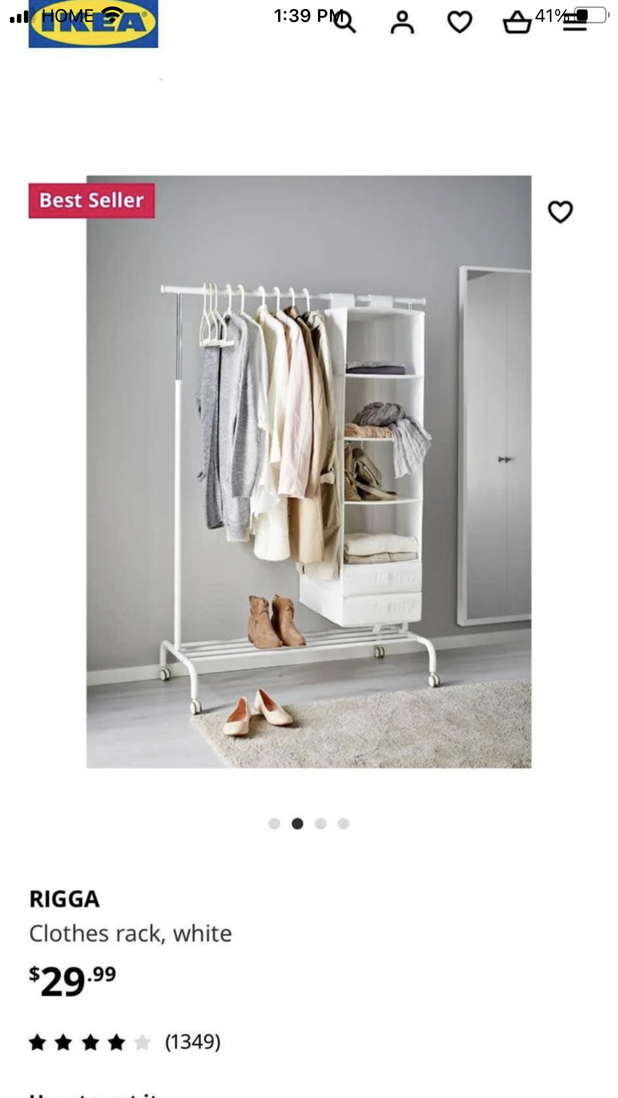 Ikea clothing rack