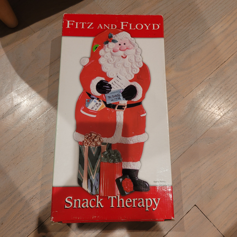 Fitz and Floyd Snack Therapy Santa Server NEW image indicator(2)