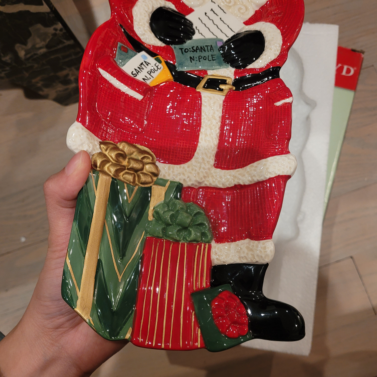 Fitz and Floyd Snack Therapy Santa Server NEW image indicator(6)