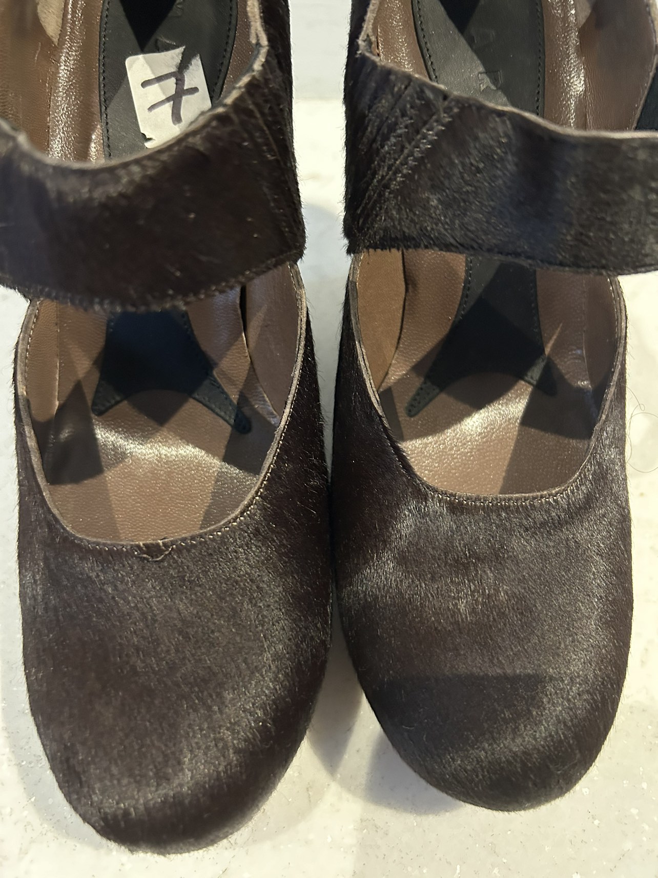 New in box MARNI calf hair Mary Jane’s 7 image indicator(7)