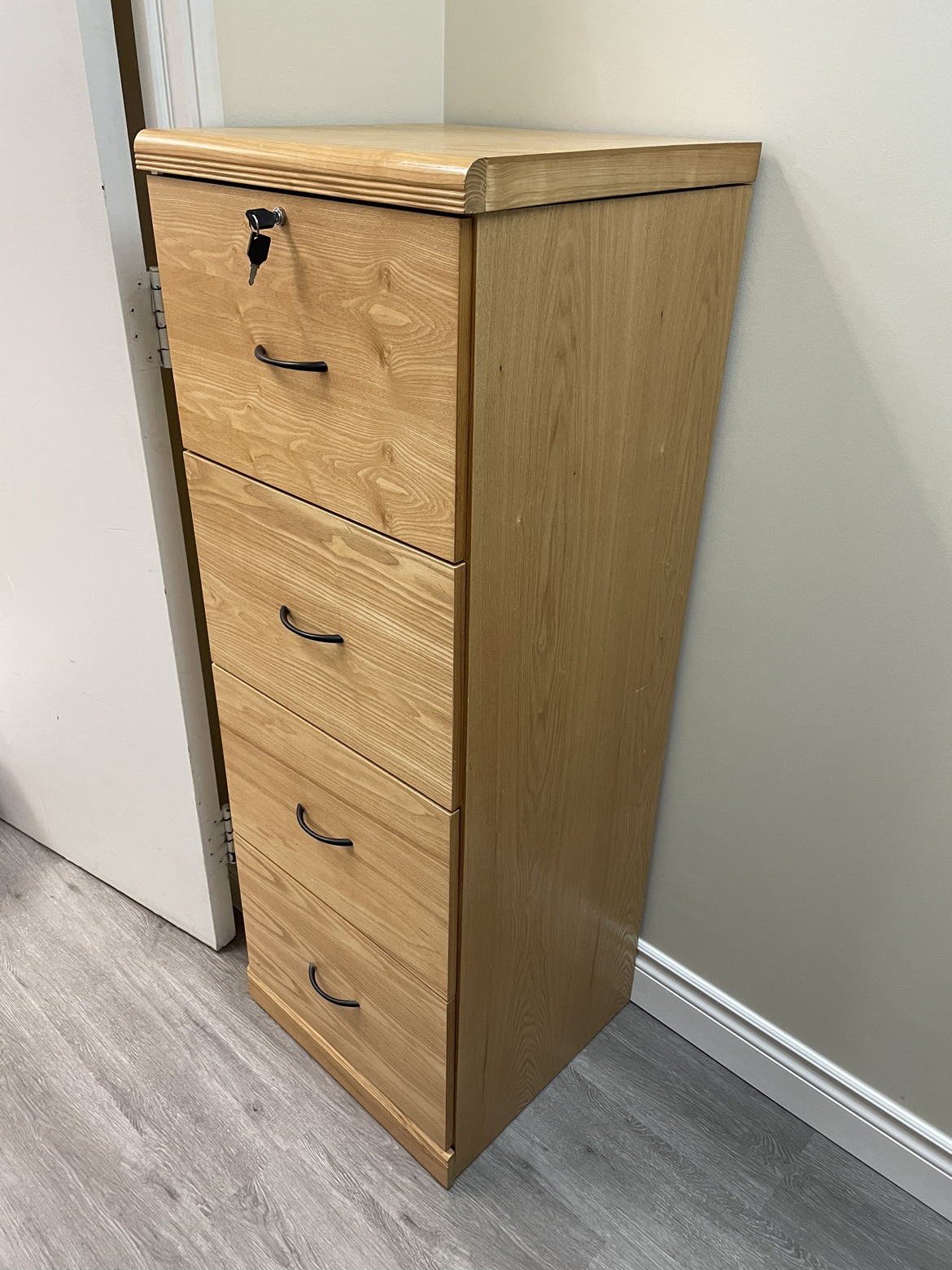 4 Drawer Solid Wood Filing Cabinet #SellingSpree
