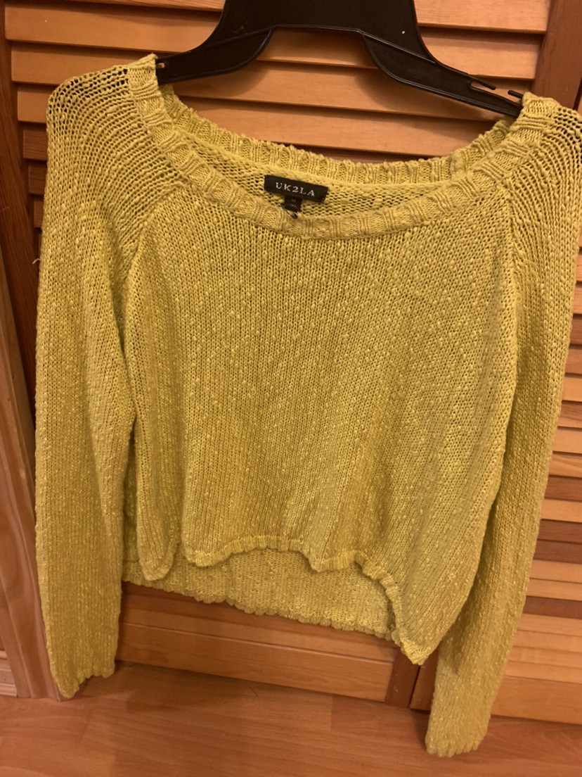 Long sleeve top yellow colour  size medium sale for $10
