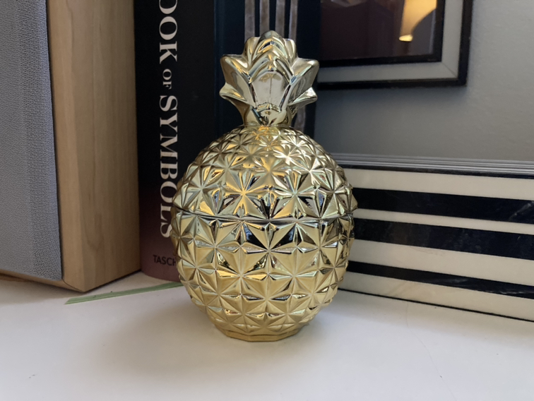 Cute glass pineapple cannister