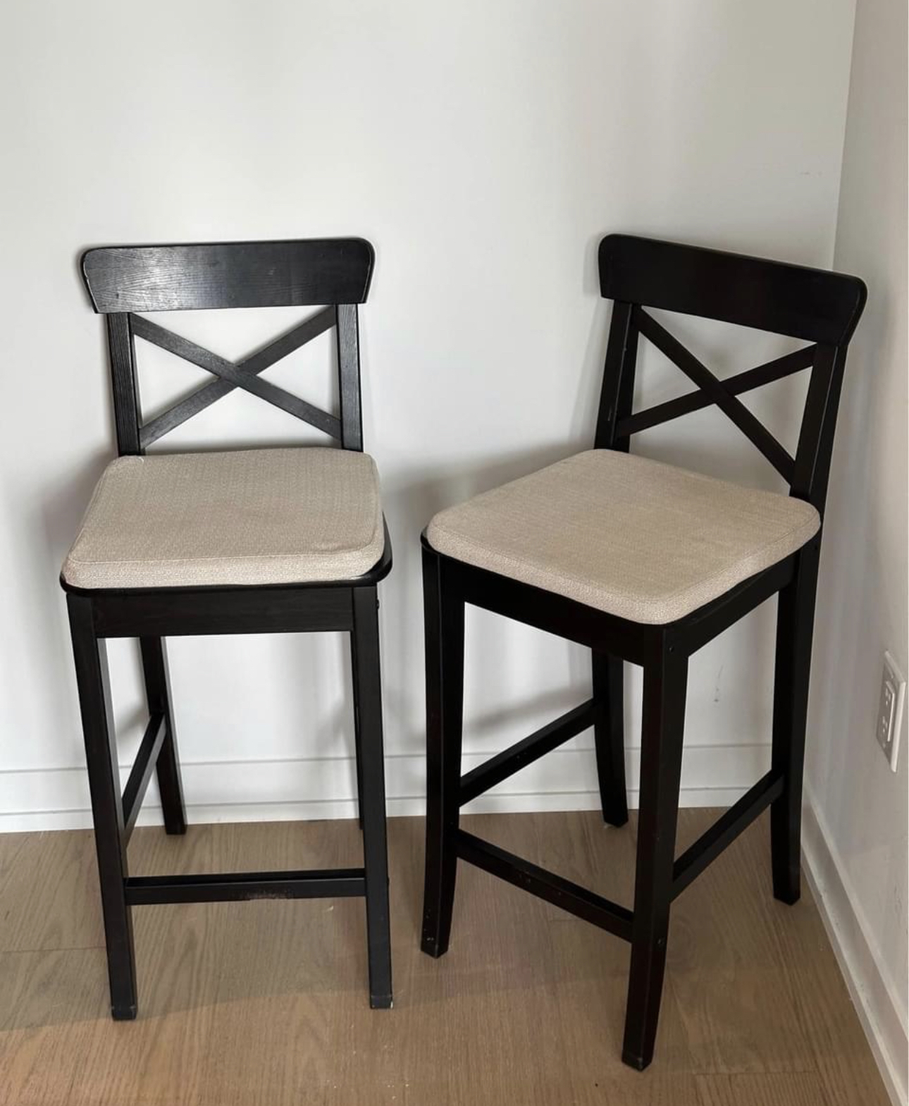 IKEA Bar Stool with Cushion 2pcs