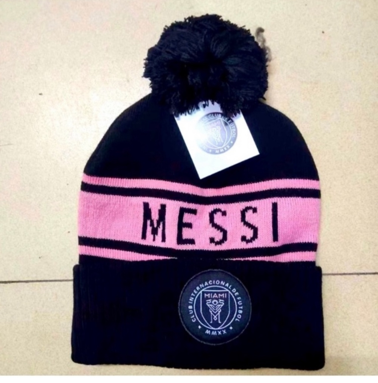 Inter Miami Messy Beanie LAST ONE for now!!