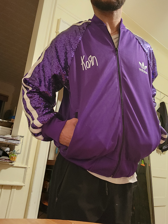 Replica Korn x adidas track jacket with sequins l. thumbnail