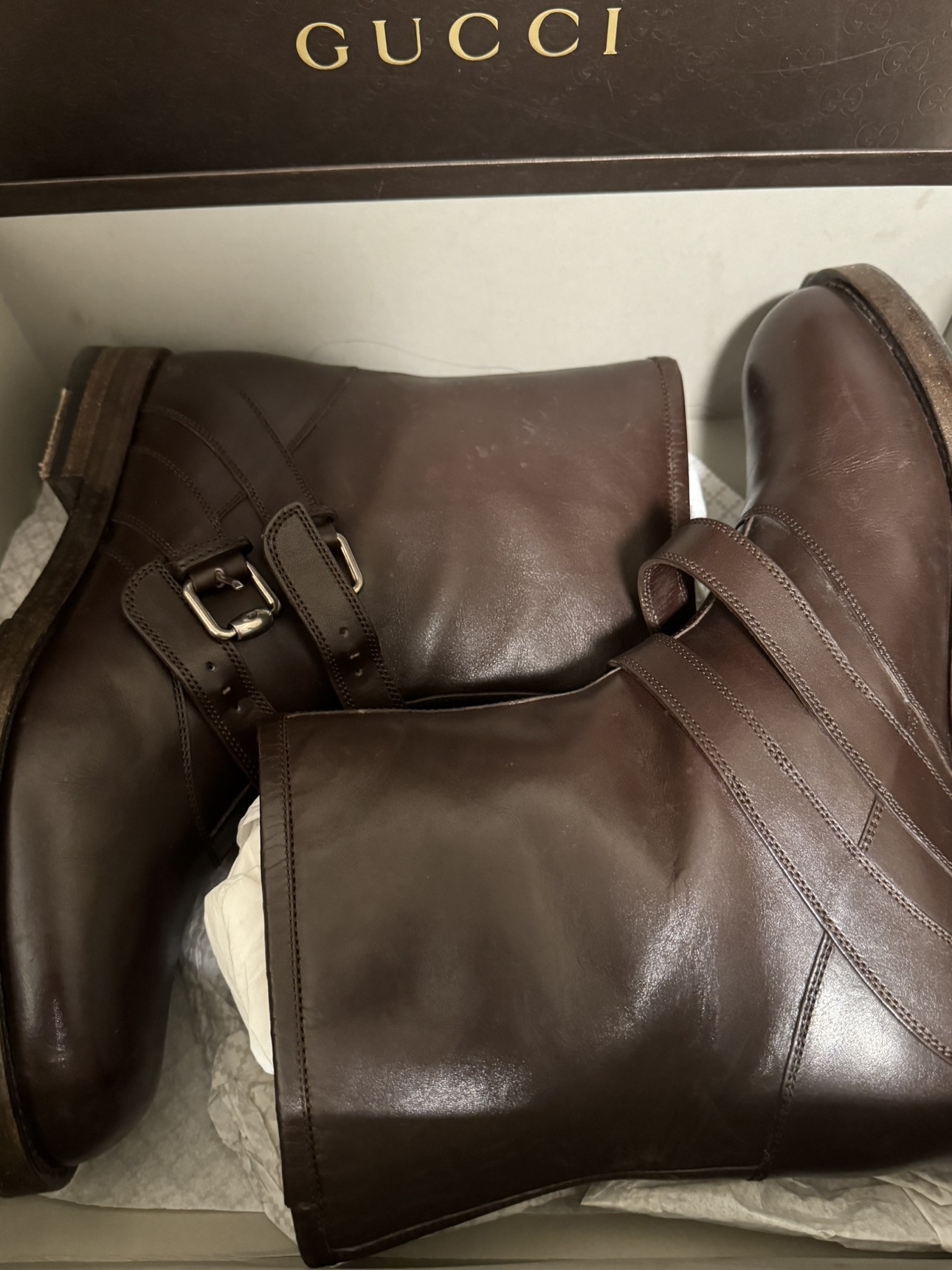 Brand new Gucci cirano lux boots image indicator(4)