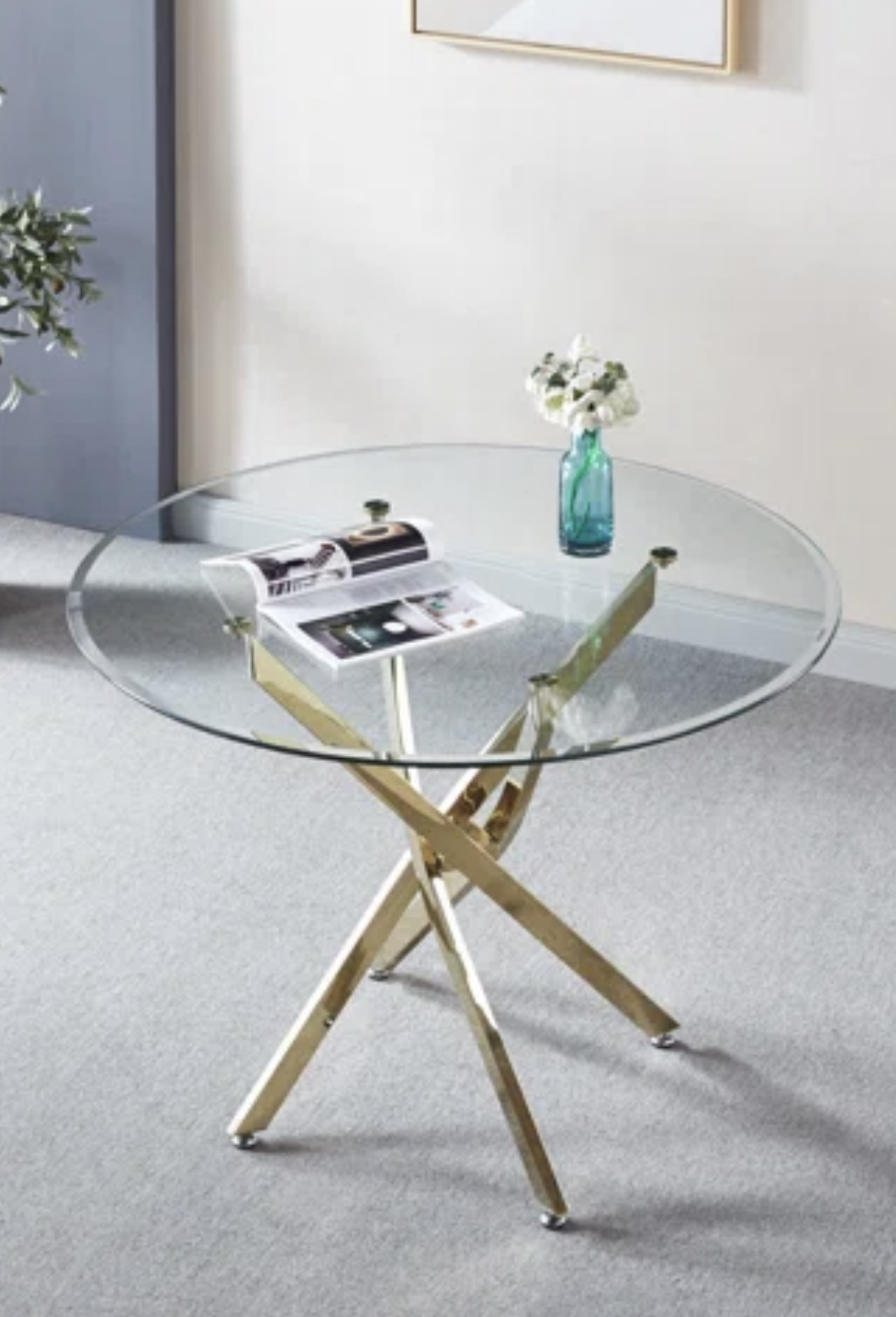 Round Glass dining table - photo 2