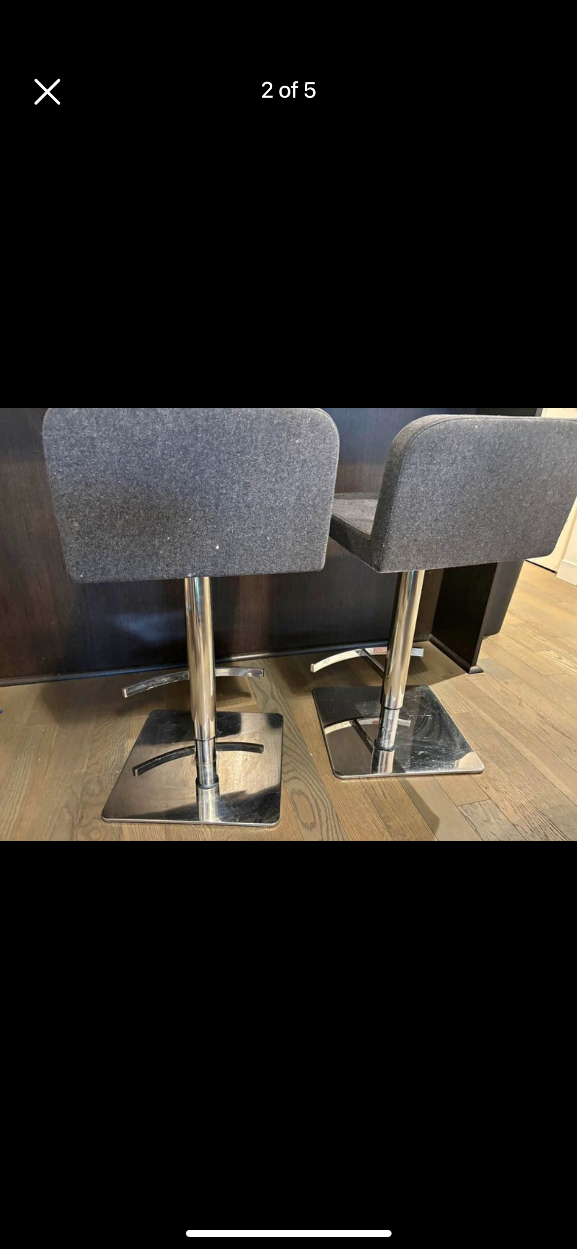 Grey Counter bar stools