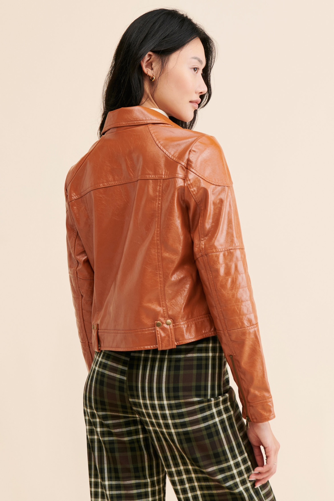 Free People Josie Vegan Leather Biker Jacket image indicator(2)
