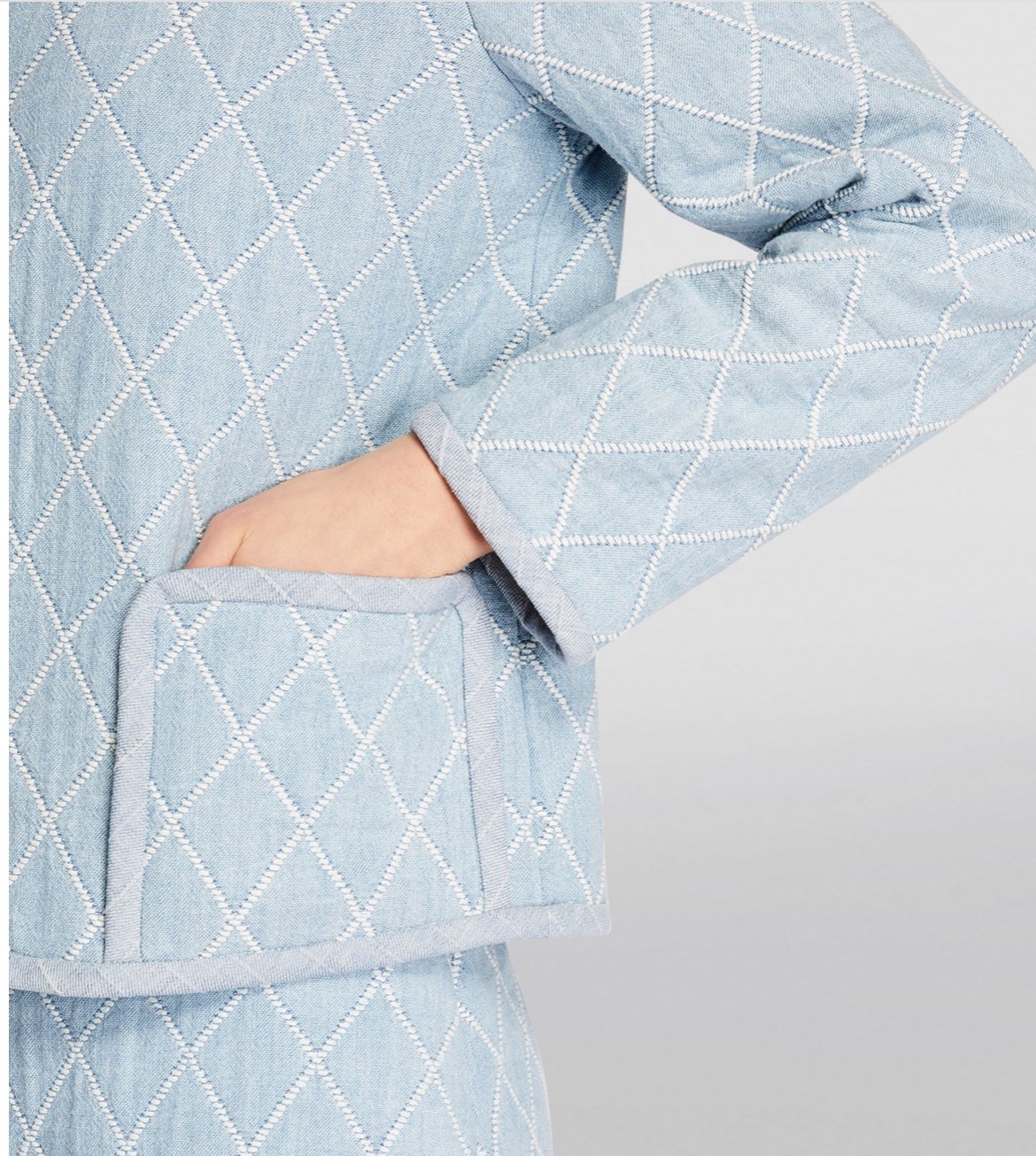 New SANDRO Denim Topstitched Jacket image indicator(3)