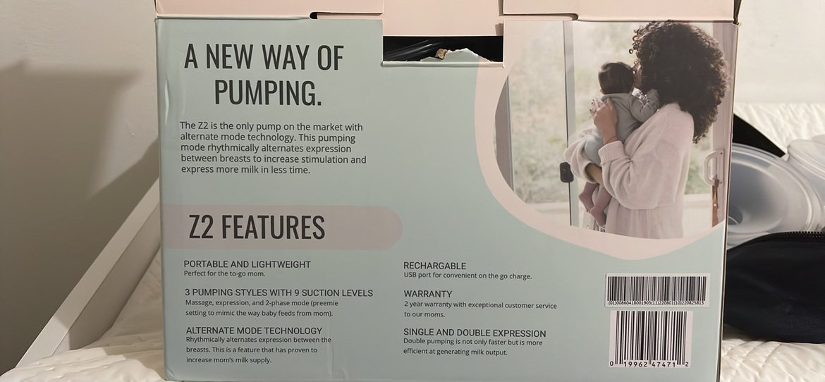Zomee Z2 Double Electric breast pump + hands free attachment