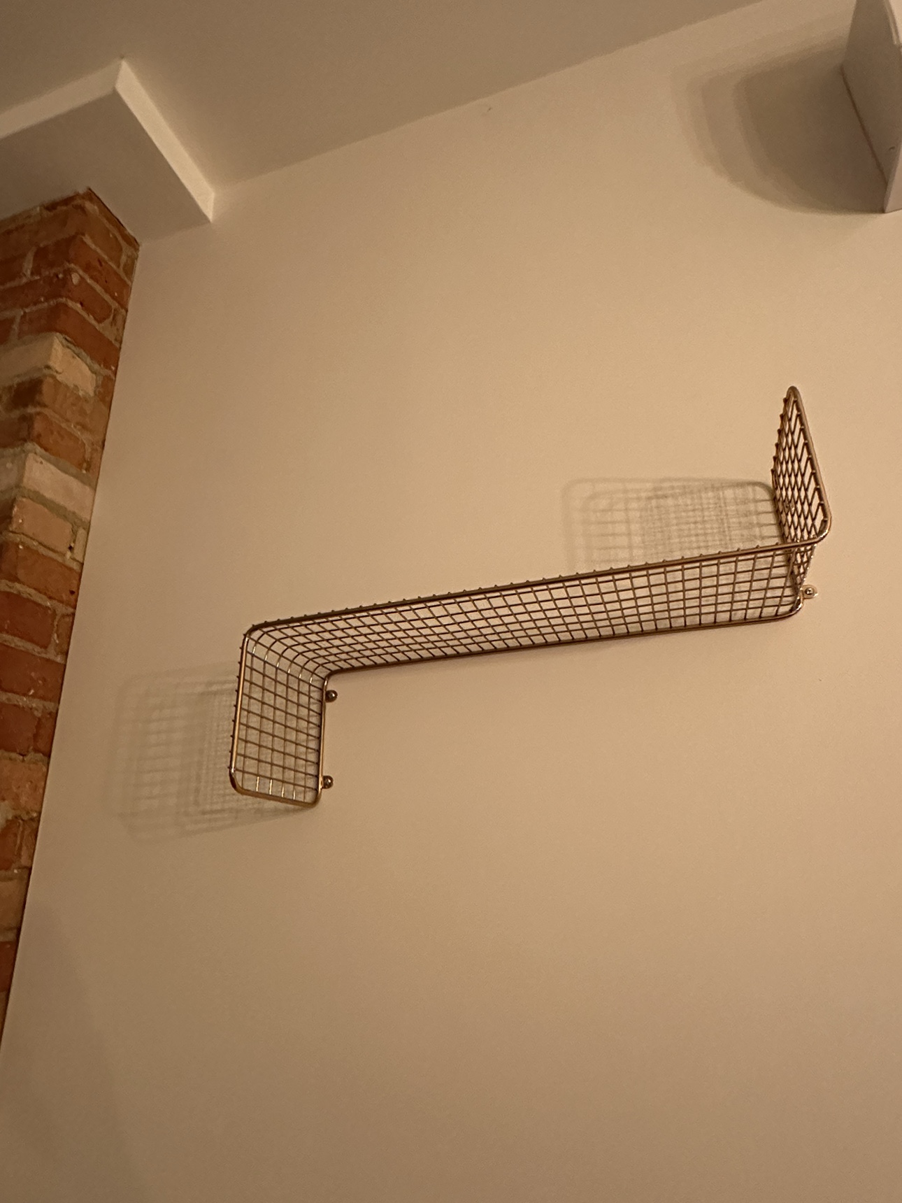 Set of 2x IKEA gold coloured floating shelves