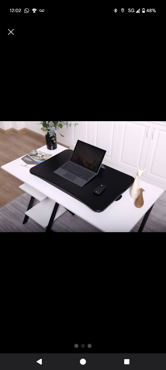 Adjustable Sit To Standing Desk For Home Office, Black image indicator(2)