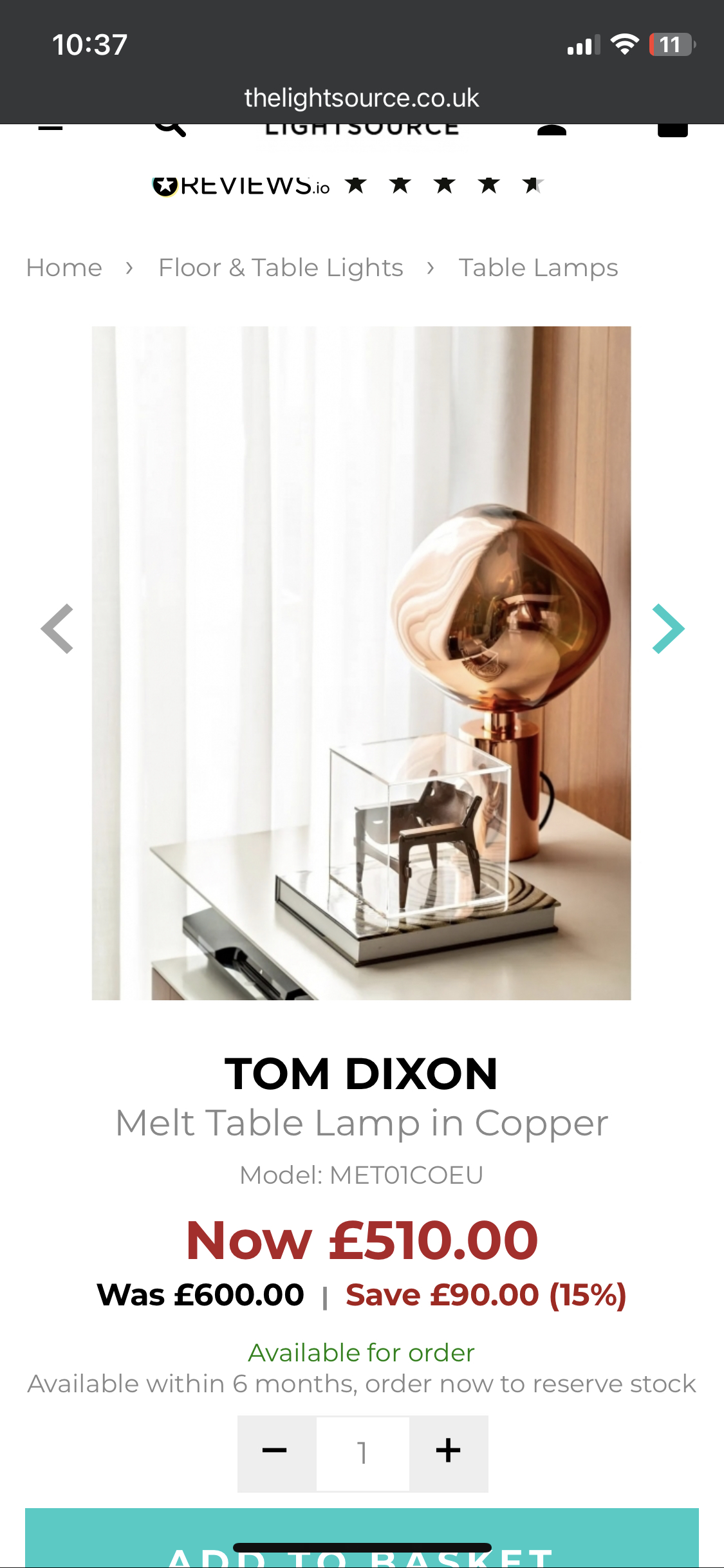 Unopened Tom Dixon Melt Table Lamp - photo 4